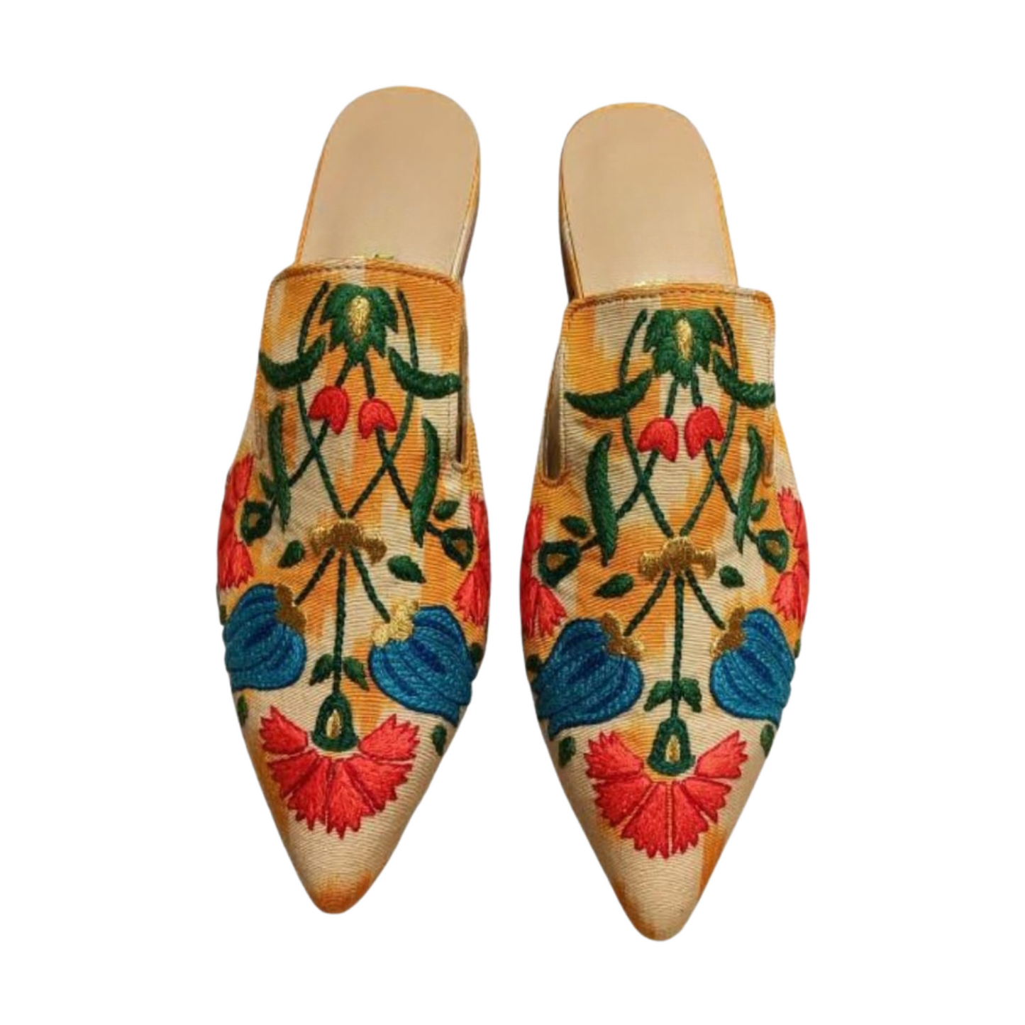 Lemon Suzani Ikat Slippers Hoopy