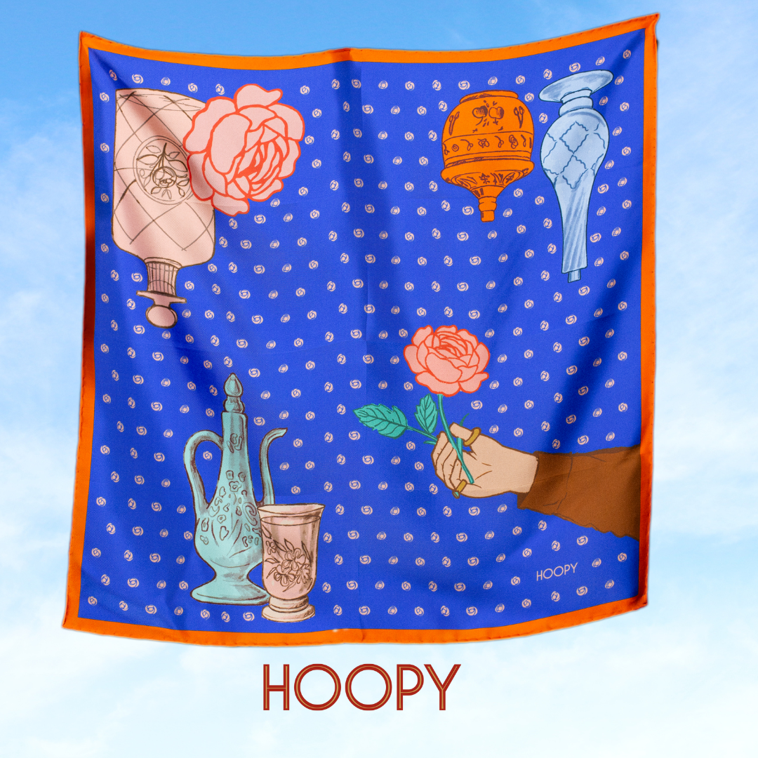 Ismail Scarf - Blue Hoopy