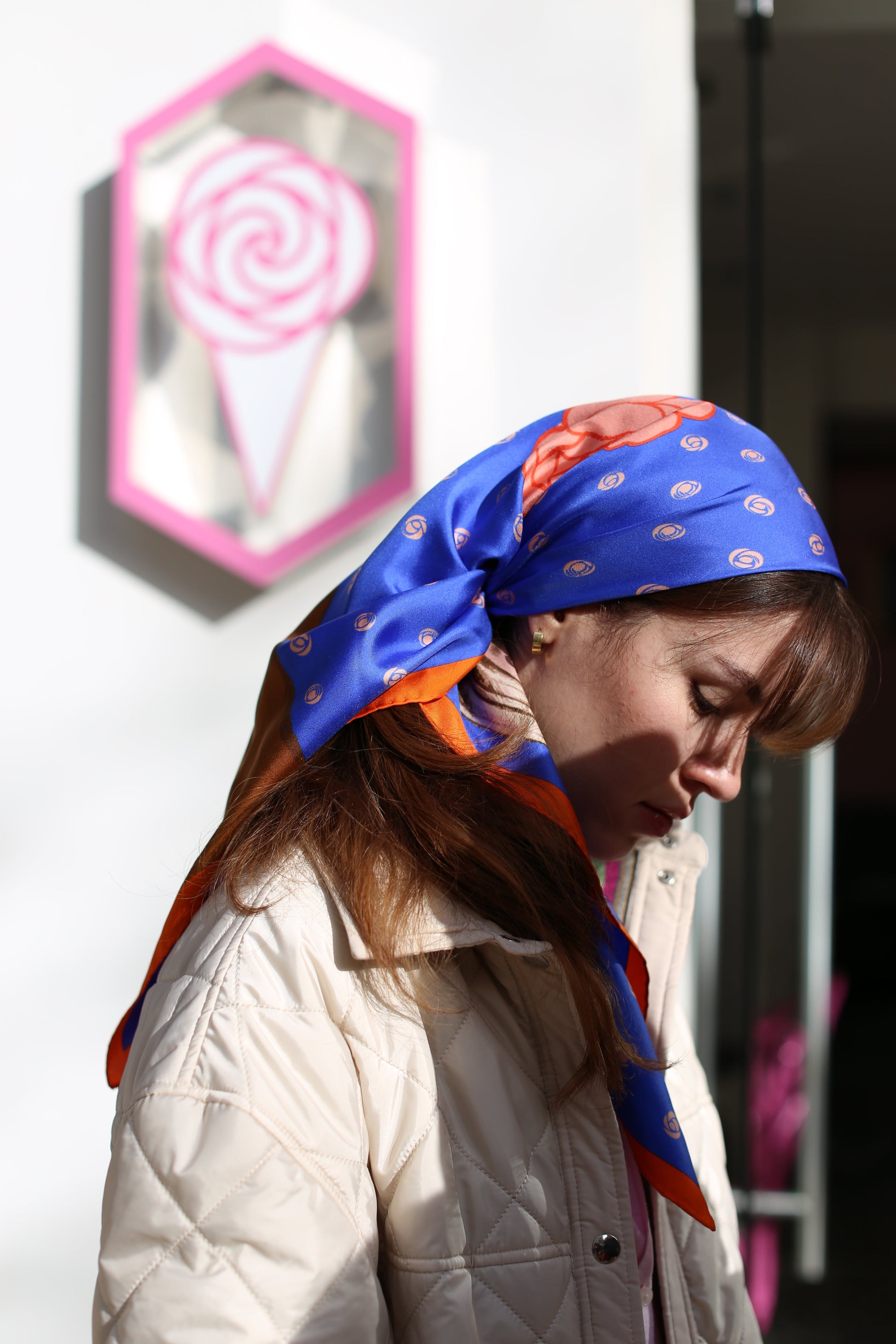 Ismail Scarf - Blue Hoopy