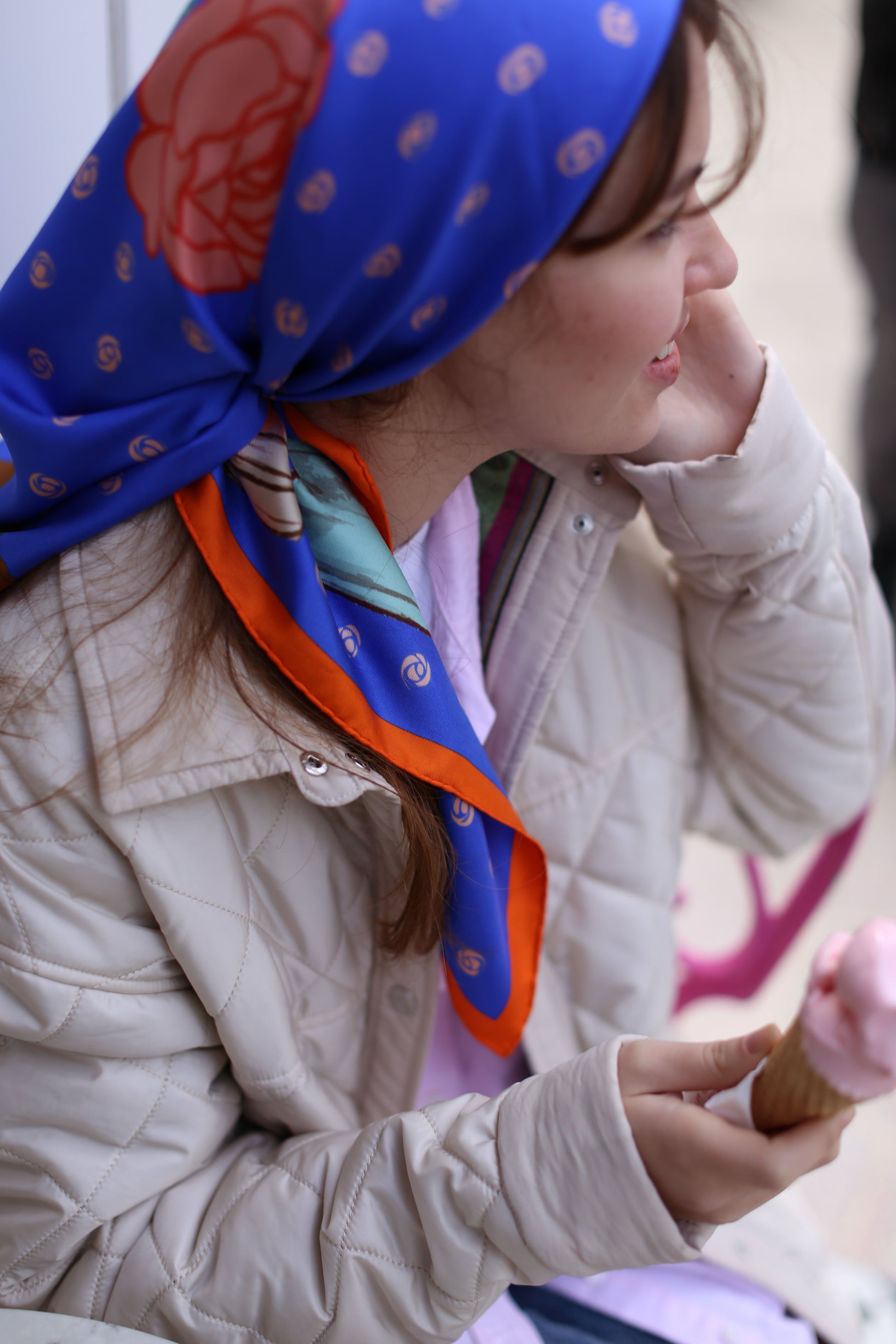 Ismail Scarf - Blue Hoopy