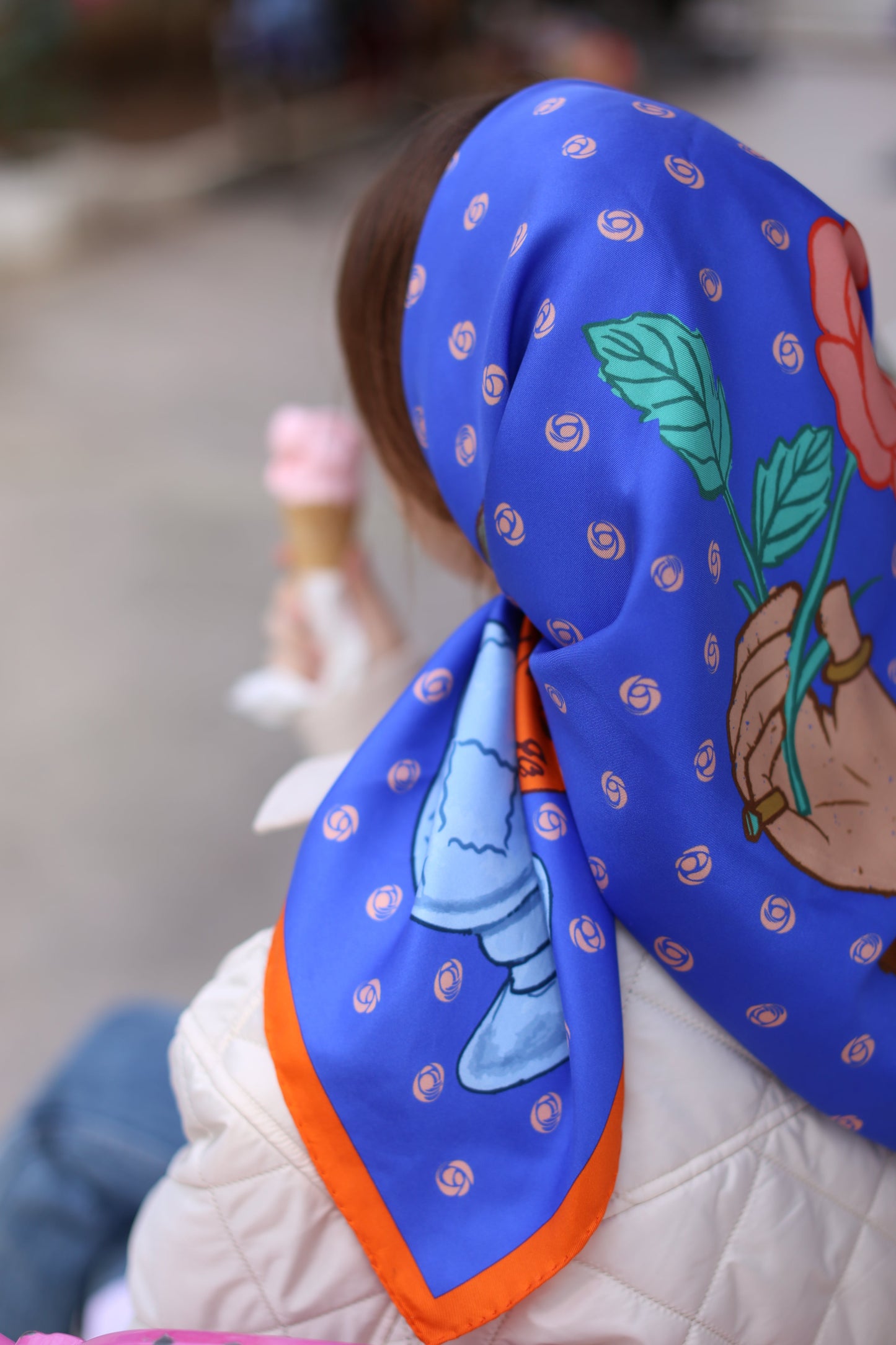 Ismail Scarf - Blue Hoopy