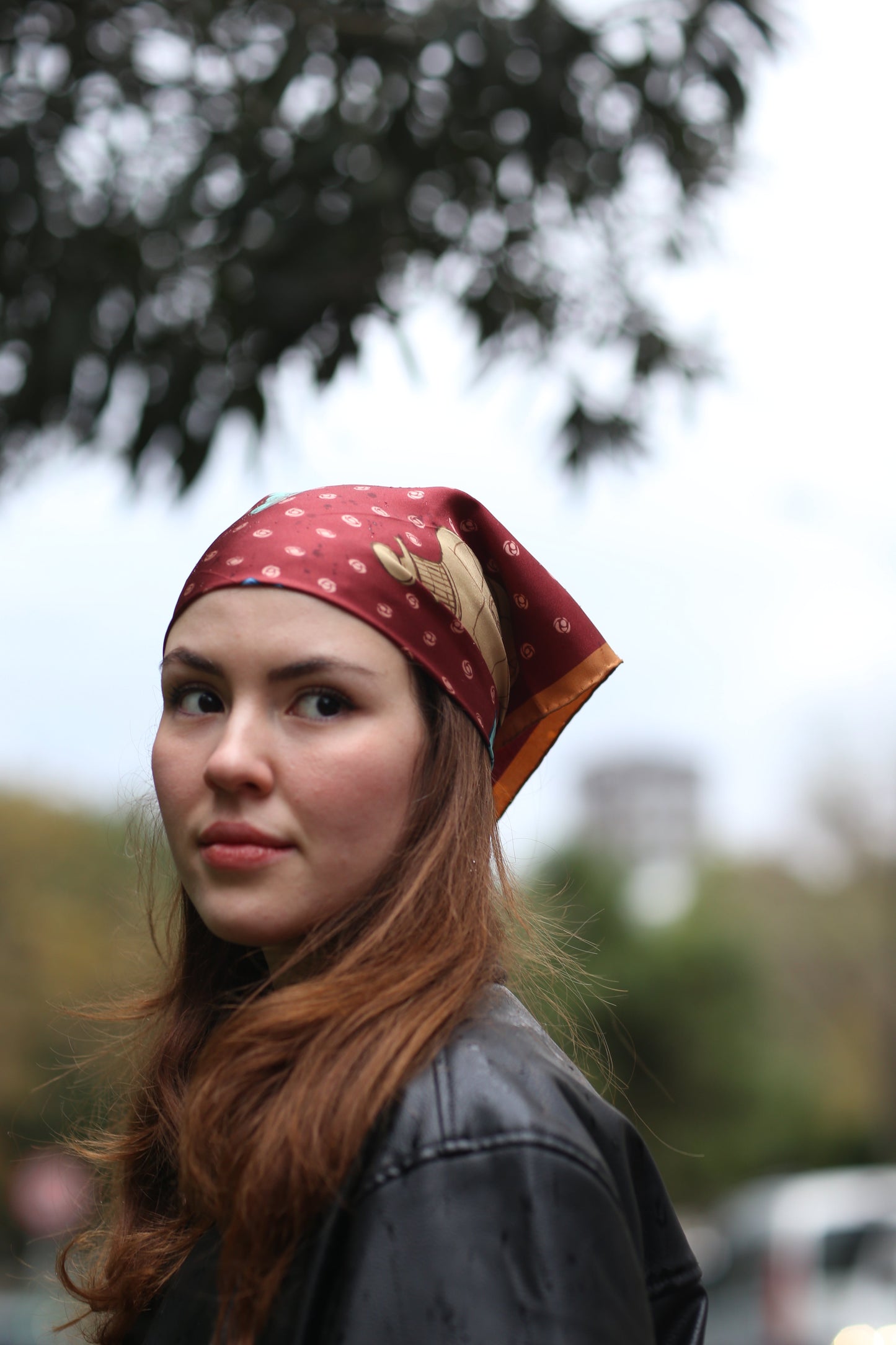 Fatma Bandana - Burgundy Hoopy