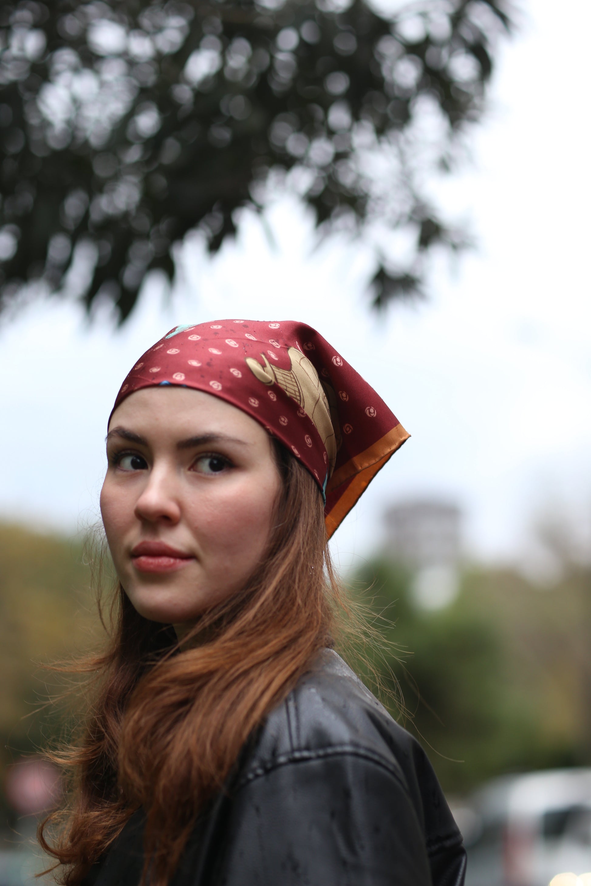 Fatma Bandana - Burgundy Hoopy